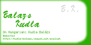 balazs kudla business card